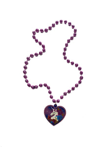 Unicorn Heart Medallion on Specialty Bead