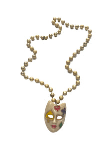 Antique Mask with Card Symbols on Specialty Beads (Multiple Colors)