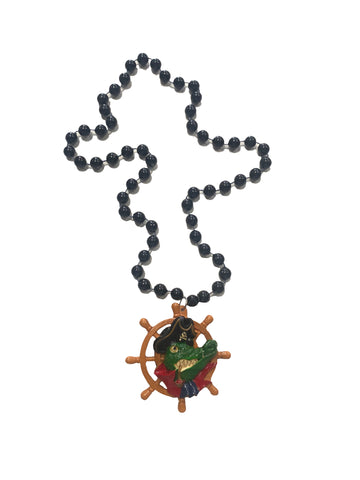 Alligator Pirate on Ship's Wheel Bead