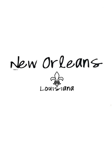 T-shirt "New Orleans Writing with Fleur De Lis"