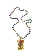 Crawfish Watching Parade Medallion on Purple, Green, & Gold Specialty Bead