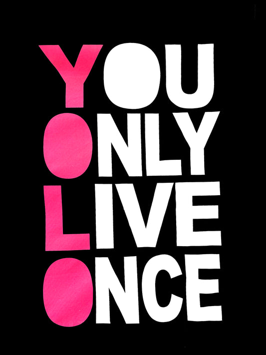 Camiseta Yolo con estampado de bloques