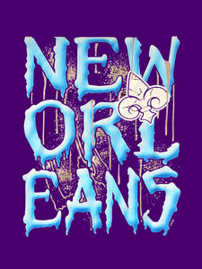 Distressed New Orleans with Fleur de Lis T-Shirt