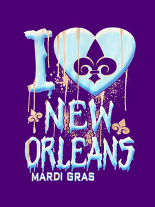 I Heart New Orleans T-Shirt with Fleur de Lis