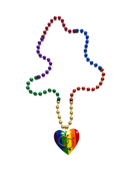 Corazón de cuentas LGBTQ+ del Orgullo
