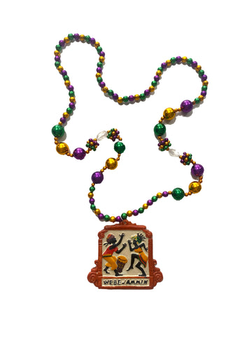"We be Jammin" Medallion on Specialty Bead (Multiple Colors)