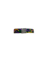 Magnetic Leather Bracelet - Purple, Green, and Gold