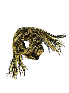 Mesh Scarf - Black and Gold