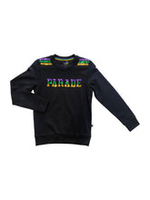 French Terry Kids Sequins PARADE Shirt - Black