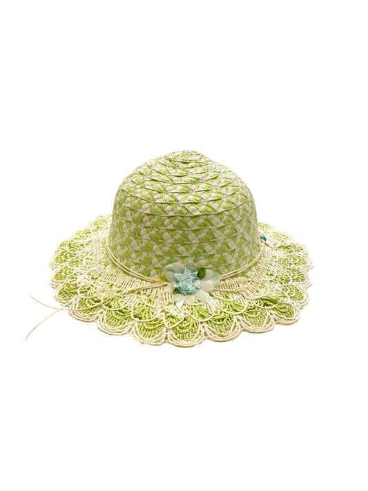 Child's Scalloped Straw Hat (Multiple Colors)