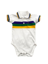 White Chest Stripe Infant Onesie Short Sleeve