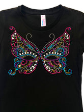 Rhinestone Butterfly Mask Princess Cut Youth T-Shirt