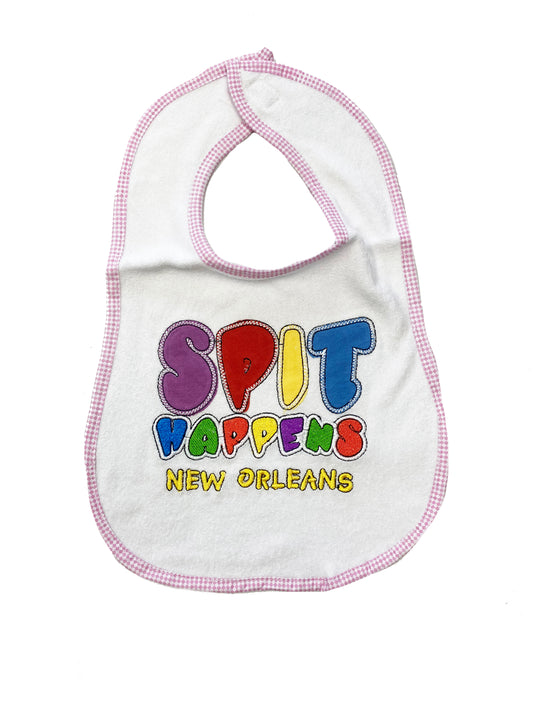 "Spit Happens" Baby Bib