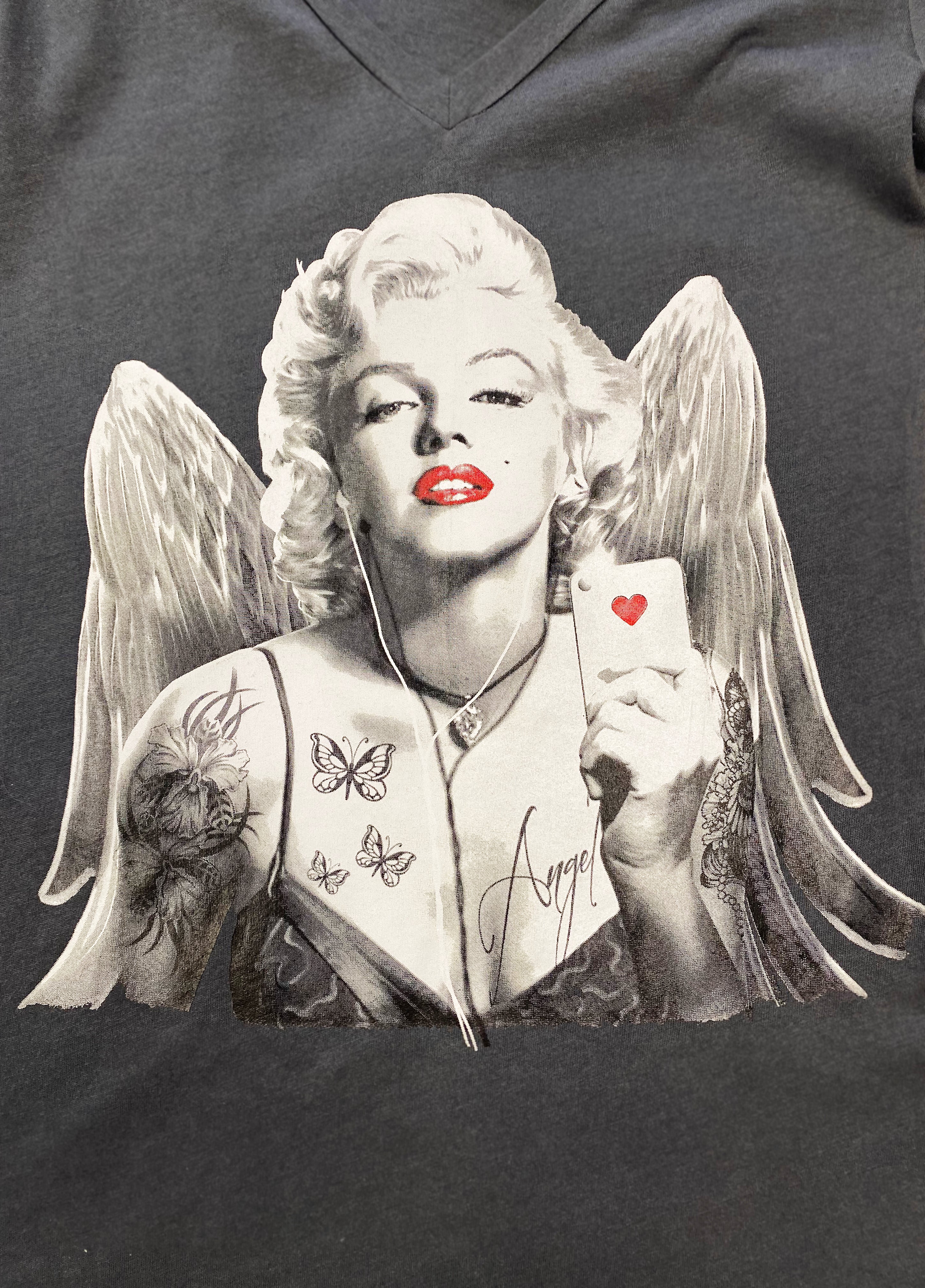Marilyn Monroe Selfie Fitted V-Neck T-Shirt – Mardi Gras Creations