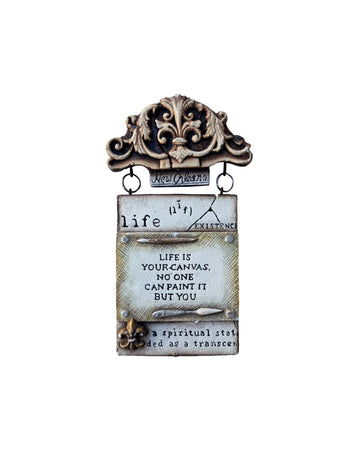 Placa con frase motivacional