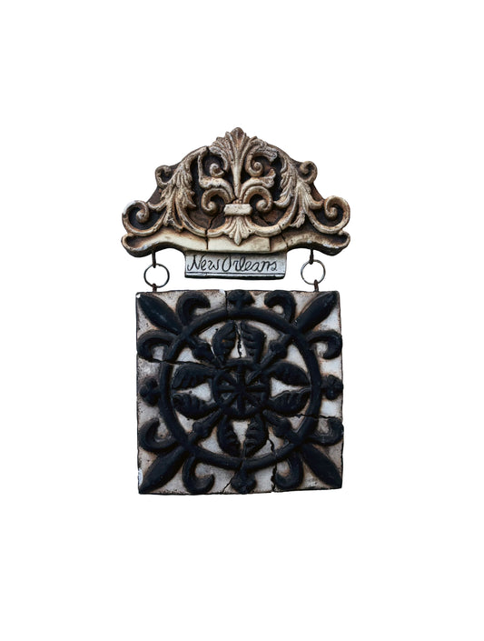 New Orleans Garden Tile Plaque