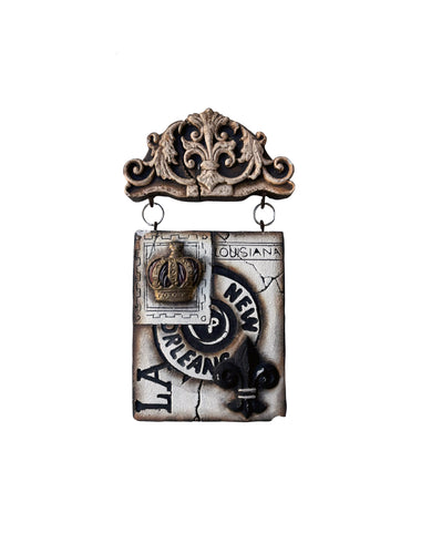 New Orleans Crown Stamp Plaque