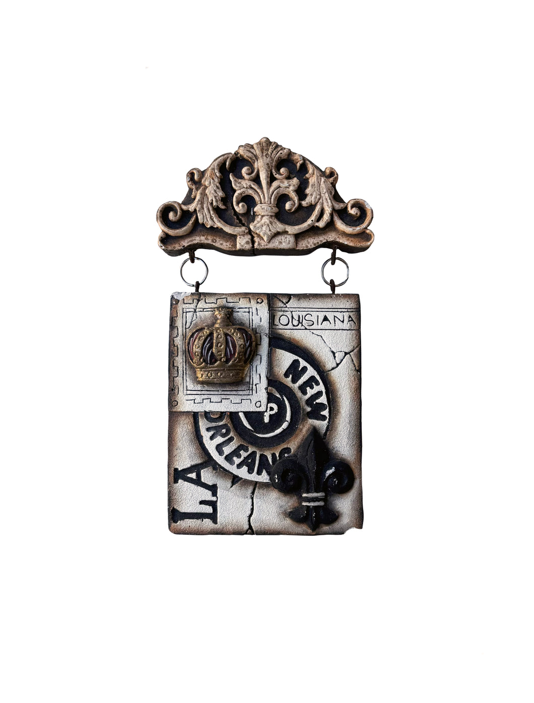 New Orleans Crown Stamp Plaque