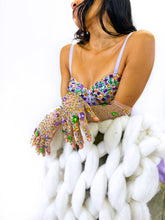 Mardi Gras Rhinestone and Jewel Gloves