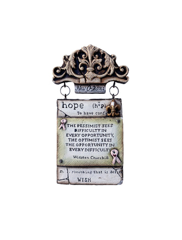 Placa con Cita sobre la Esperanza