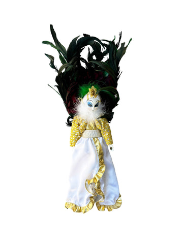 Muñeca de Ópera con Rostro Mediano y Plumas Desmontables