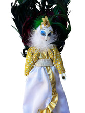 Medium Opera Face Doll with Detachable Feathers
