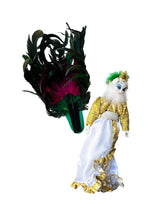 Medium Opera Face Doll with Detachable Feathers