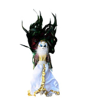 Medium Opera Face Doll with Detachable Feathers