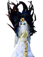Medium Opera Face Doll with Detachable Feathers