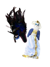 Medium Opera Face Doll with Detachable Feathers