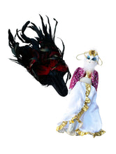 Medium Opera Face Doll with Detachable Feathers