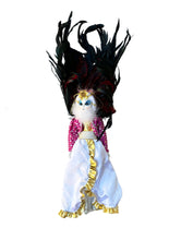 Medium Opera Face Doll with Detachable Feathers