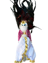 Medium Opera Face Doll with Detachable Feathers