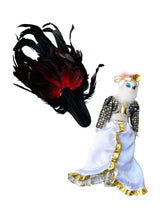 Medium Opera Face Doll with Detachable Feathers