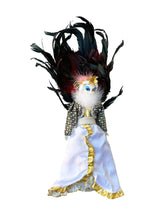 Medium Opera Face Doll with Detachable Feathers