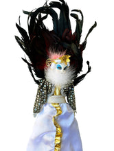 Medium Opera Face Doll with Detachable Feathers