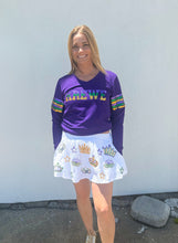 French Terry Adult Sequins KREWE Shirt - Purple