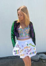 Adult Mardi Gras Explosion Skort - White