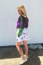 Adult Mardi Gras Explosion Skort - White