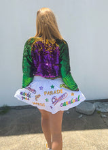 Adult Mardi Gras Explosion Skort - White