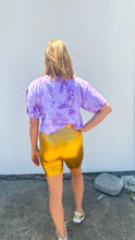 Tigers Glitter Purple Tie Dye Short Sleeve Crop