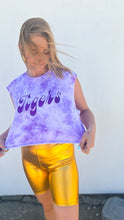 Tigers Glitter Purple Tie Dye Tank Crop