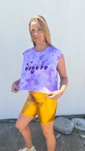 Tigers Glitter Purple Tie Dye Tank Crop