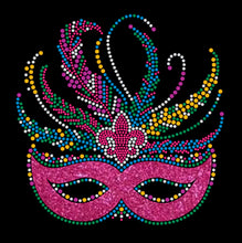 Mardi Gras Rhinestone Mask with Hot Pink