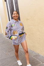 Adult Pinstripe Sequin Shirt