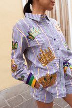 Adult Pinstripe Sequin Shirt