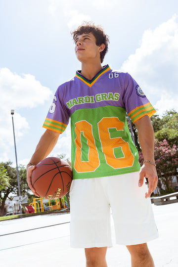 Adult Mardi Gras Mesh Jersey