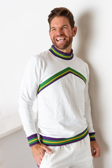 Suéter unisex acanalado con diseño Chevron para adulto