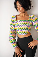 Chevron Beaded Crop Top