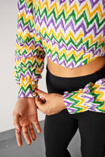 Chevron Beaded Crop Top